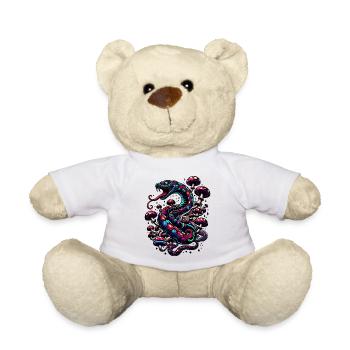 Psychedelische Schlange mit Pilzen - Teddy - Weiß - Vorne