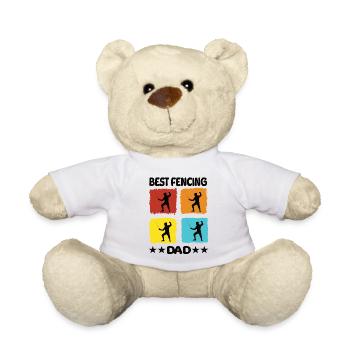 Best Fencing Dad - Teddy Bear - white - Front