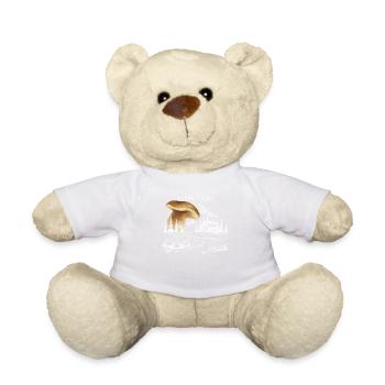 Outfit für Pilzsammler mit Bergen Steinpilz Pilz - Teddy - Weiß - Vorne
