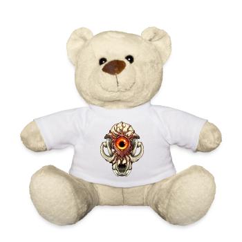 Schädel mit drittem Auge - Teddy - Weiß - Vorne