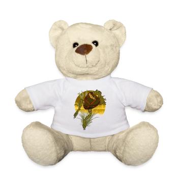 Schildkröte - Kröte mit Schild Kuriosität - Teddy - Weiß - Vorne
