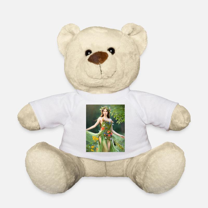 Green fairy. - Teddy Bear - white