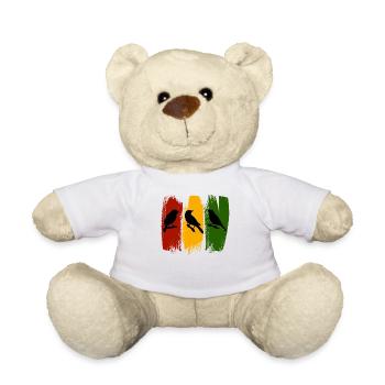 Rastafari Music Vibes Only Rasta Jamaica Reggae - Teddy Bear - white - Front