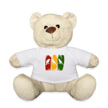Rastafari Music Vibes Only Rasta Jamaica Reggae - Teddy Bear - white - Front