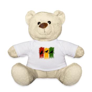 Rastafari Music Vibes Only Rasta Jamaica Reggae - Teddy Bear - white - Front