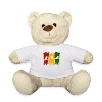Rastafari Music Vibes Only Rasta Jamaica Reggae - Teddy Bear - white - Front