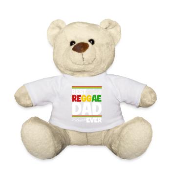 Rastafari Papa Musique Fête des pères Rasta Jamaïque Reggae - Nounours - blanc - Devant