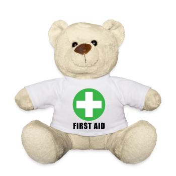 First Aid Medical Cross Sicherheitssymbol Vektor-Symbol - Teddy - Weiß - Vorne