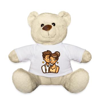 Amoureux - Nounours - blanc - Devant