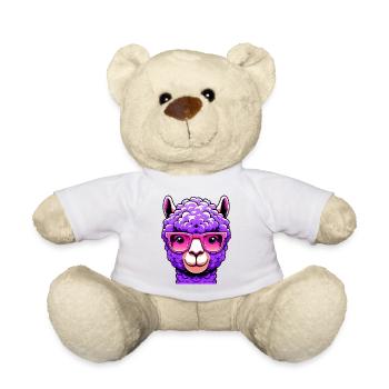 Alpaca with Sunglasses - Teddy Bear - white - Front