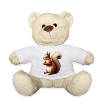 Ecureuil Mignon Roux - Petit Rouquin - Nounours - blanc - Devant