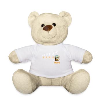 Friday Party! Whisky, gift idea, for connoisseurs - Teddy Bear - white - Front