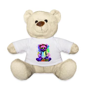DJ ours, nounours Teddy, dessin animé, musique, concerts festivals - Nounours - blanc - Devant