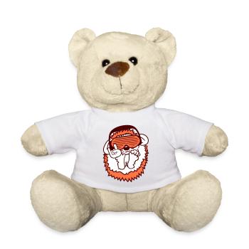 Süßer DJ Igel Sonnenbrille Kopfhörer Party Musik - Teddy - Weiß - Vorne