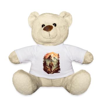 Hiking Mountain Mountains Mountaineering Climbing Nature - Teddy Bear - white - Front