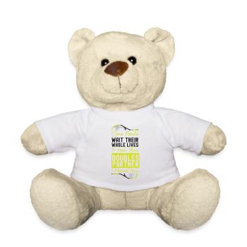 Funny Tennis Player Racket Husband - Teddy Bear - white - Front
