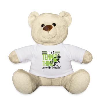 Funny Tennis Player Racket It's A - Teddy - Weiß - Vorne