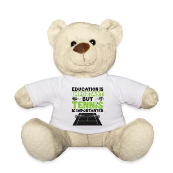 Raquette de joueur de tennis drôle - Nounours - blanc - Devant