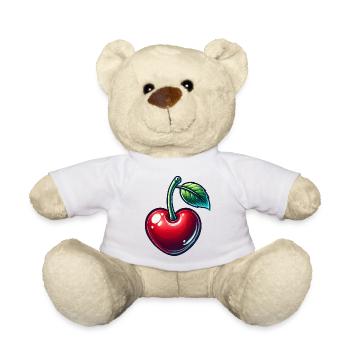 Cerise en forme de cœur : l’amour en pleine forme - Nounours - blanc - Devant
