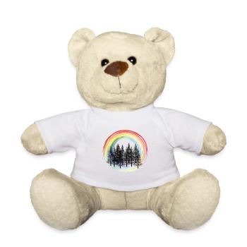 Fir Forest Rainbow Nature Lover - Teddy Bear - white - Front
