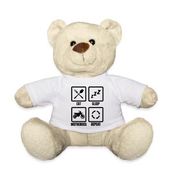 Dicton du motocross - Nounours - blanc - Devant