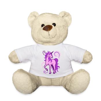 Einhorn individuell 3farbig SVG - Teddy - Weiß - Vorne