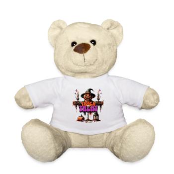 Épouvantail rétro d’Halloween Trick or Treat - Nounours - blanc - Devant