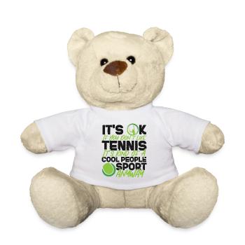 Funny Tennis Player Racket It's Ok - Teddy - Weiß - Vorne