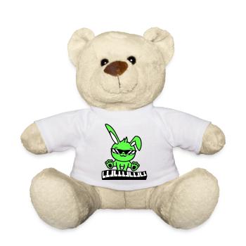Lapin de Pâques lapin mignon piano clavier jouer - Nounours - blanc - Devant