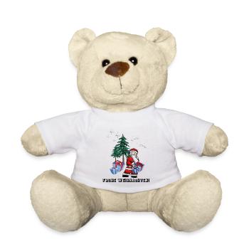 Frohe Weihnachten und ein glückliches neues Jahr! - Teddy - Weiß - Vorne