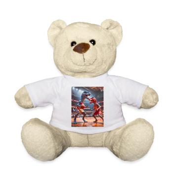 Dinos vivant aujourd’hui – jouer au basket-ball dinosaure - Nounours - blanc - Devant