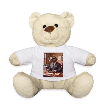 Dinos vivant aujourd’hui – comme un homme d’affaires en costume - Nounours - blanc - Devant