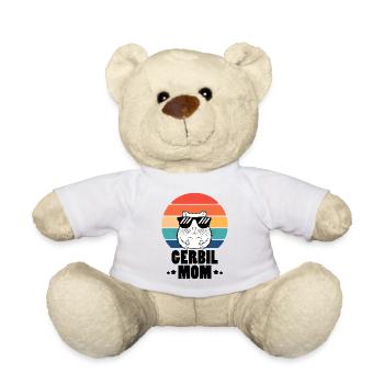 Gerbil Saying Gerbil Mom Funny Gerbil Gift - Teddy Bear - white - Front
