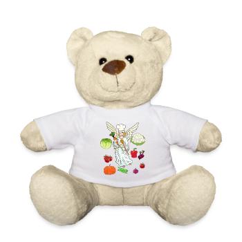 heavenly cook cook cooks culinary art vegetables angel - Teddy Bear - white - Front