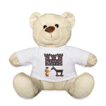 Cacahuète Château médiéval Roi Cheval Château Enfant - Nounours - blanc - Devant