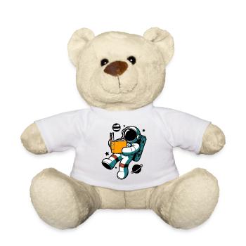 Reading astronaut: Learning in weightlessness - Teddy Bear - white - Front