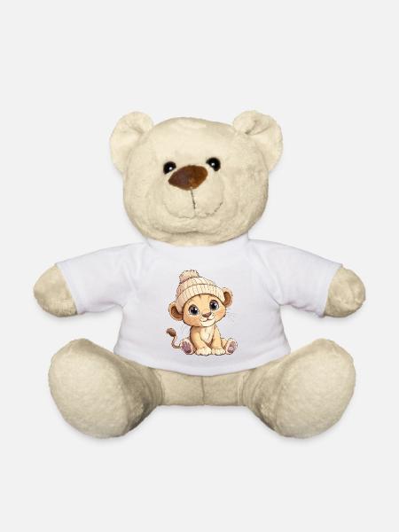 Löwe Süß Niedlich Baby Kinder Tier Cartoon - Teddy - Weiß