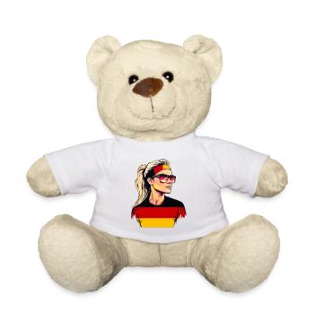 Germany Flag Flag Woman Sunglasses Fan - Teddy Bear - white - Front