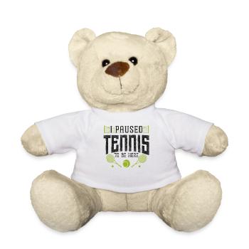 Funny Tennis Player Racket I - Teddy - Weiß - Vorne