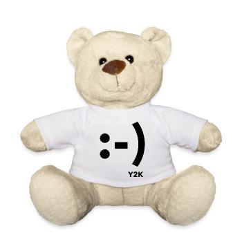 Lächeln Y2K schwarz - Teddy - Weiß - Vorne