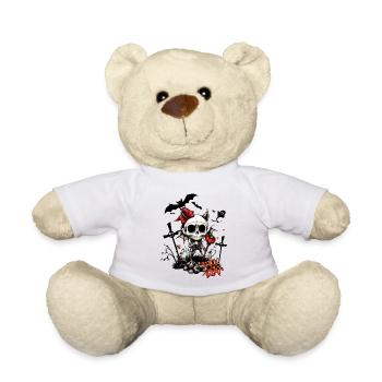 Magie de la citrouille et plaisir avec des os. - Nounours - blanc - Devant