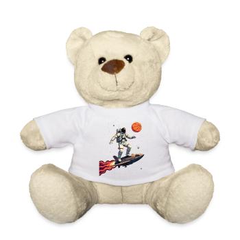 Basketball Astronaut Spaceship Gift - Teddy Bear - white - Front