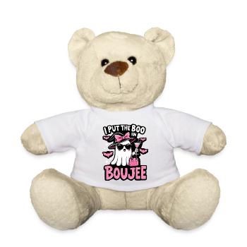 Stylish Ghost: I Put the Boo in Boujee - Trendy Ha - Teddy Bear - white - Front