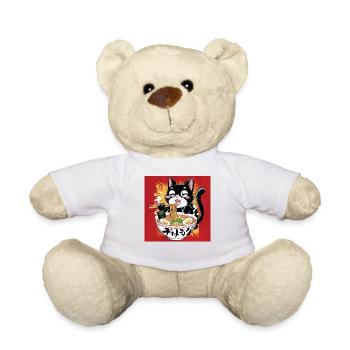 Cat Ramen Noodle Japanese Anime Manga Ramen Kawaii - Teddy - Weiß - Vorne