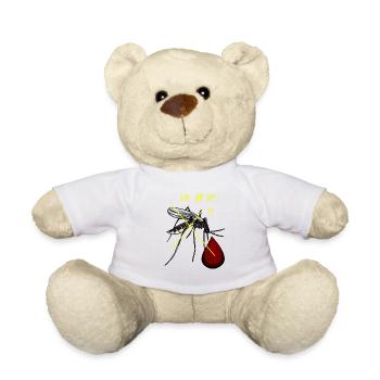 Mosquitoes hunts mosquitoes insects bloodsuckers blood - Teddy Bear - white - Front