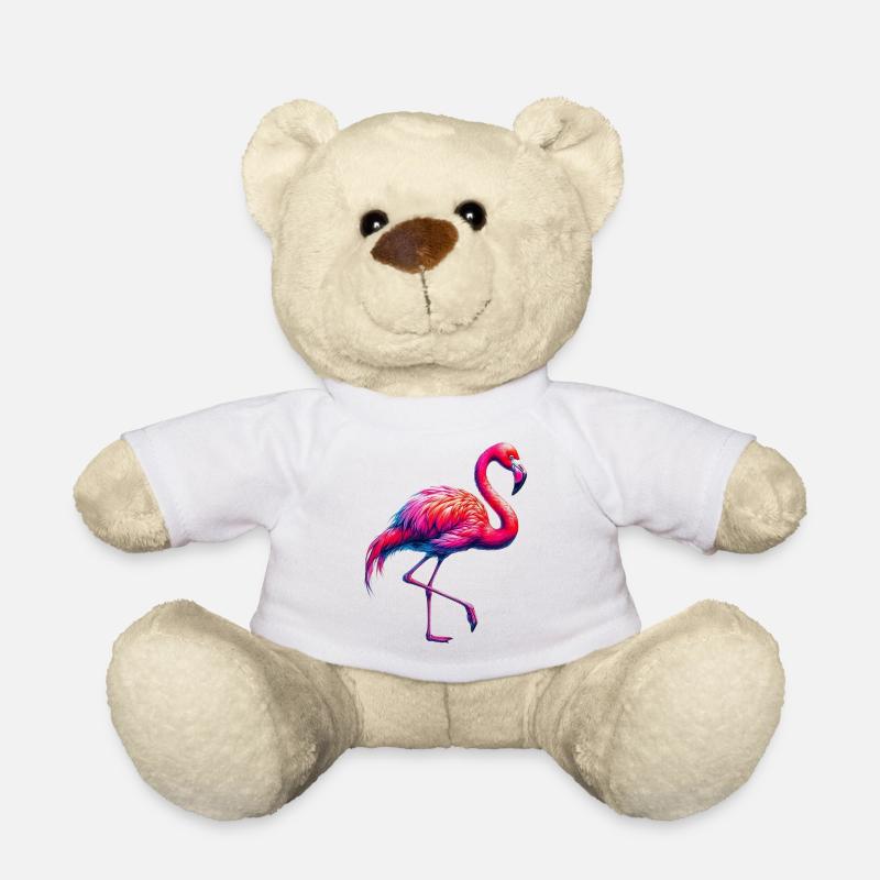 Flamingo - Teddy - Weiß