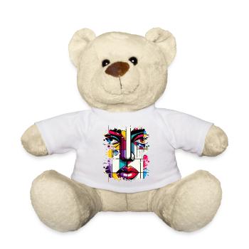 Frauen Girl Power Design Kunst Weiblicher Feminismus Symbol - Teddy - Weiß - Vorne