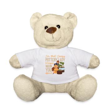 Poterie Céramiste Artiste Je Suis Ça - Nounours - blanc - Devant