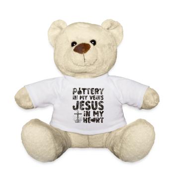 Pottery Ceramics Artist Jesus - Teddy - Weiß - Vorne