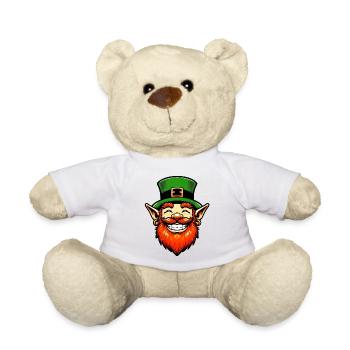 Irish Leprechaun Ireland - Teddy Bear - white - Front